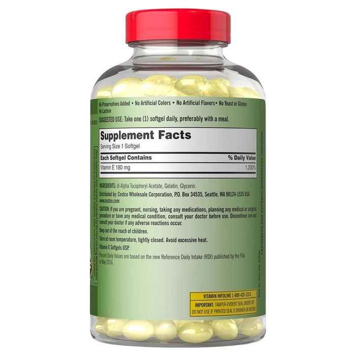 Витамин E Kirkland  Vitamin E 180 мг, 500 капсул Америка