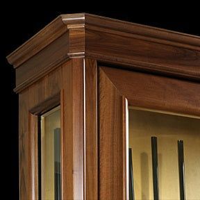 Dulap 15 arme cu vitrina, invelit in lemn masiv, Prestige