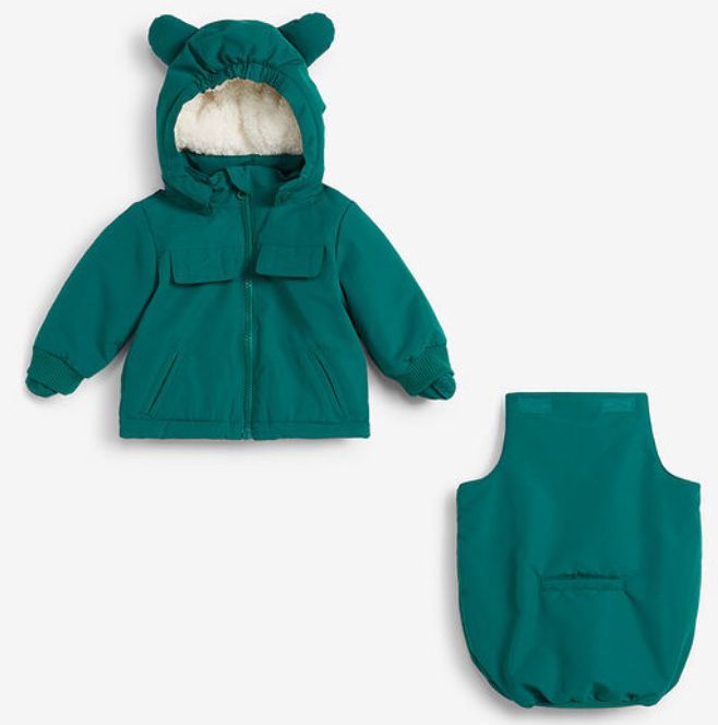 Geaca bebe de iarna + sac pentru carucior (2 piese)