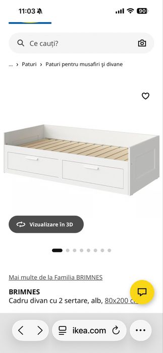 Pat divan cu 2 sertare