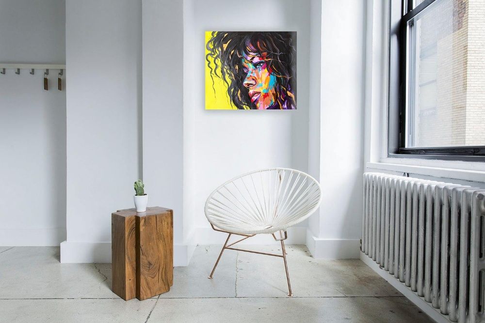 Абстрактно Лице картини с ръчно нанесен релеф