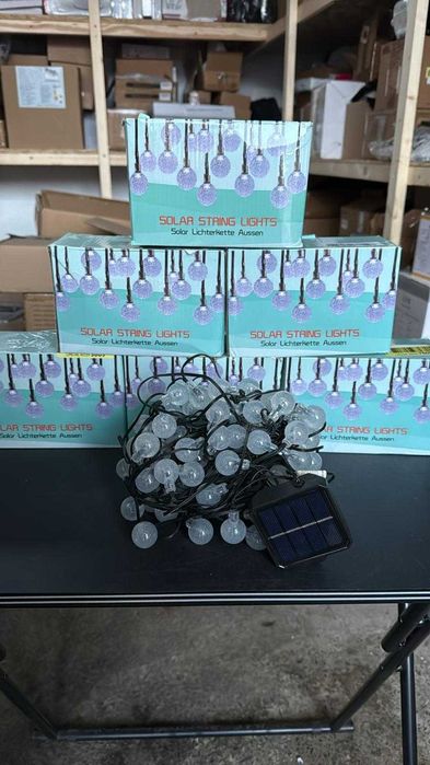 Ghirlanda solara cu 60 becuri
