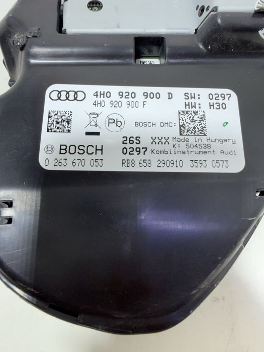 Километраж / Табло за Audi A8 D4, Audi A6 C7 (4G), Audi A7 C7 (4G8/4G9) – Оригинални Bosch