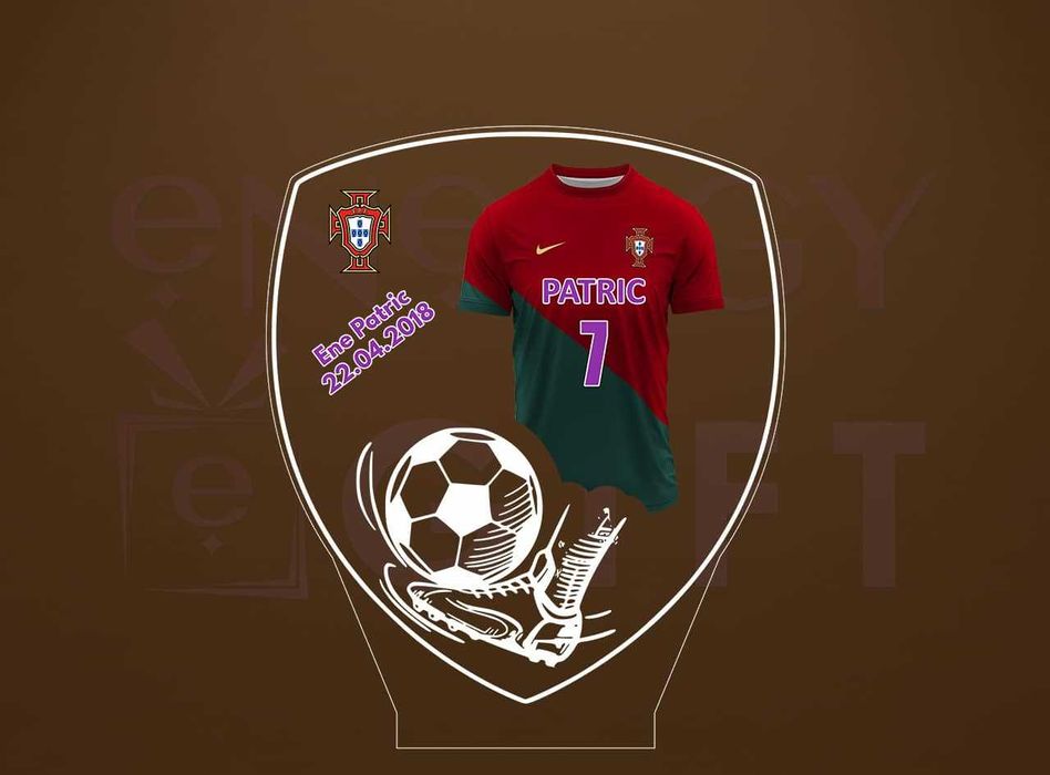 Lampa Led Personalizata – Fotbal Portugalia CRISTIANO RONALDO