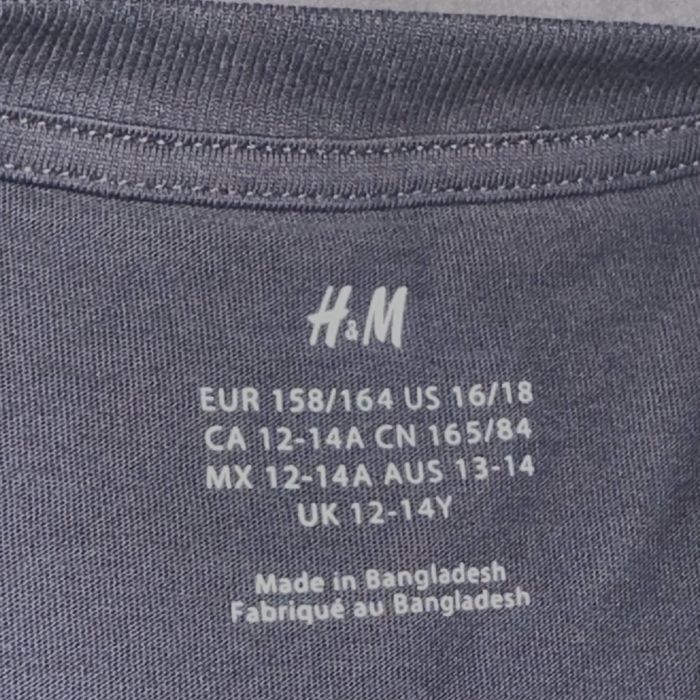 футболка H&M серая