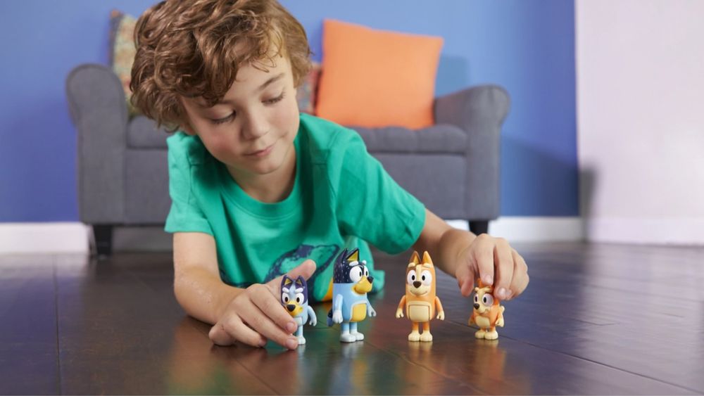 Комплект 4 броя фигурки за игра Блуи и Бинго, Bluey Bingo & Family