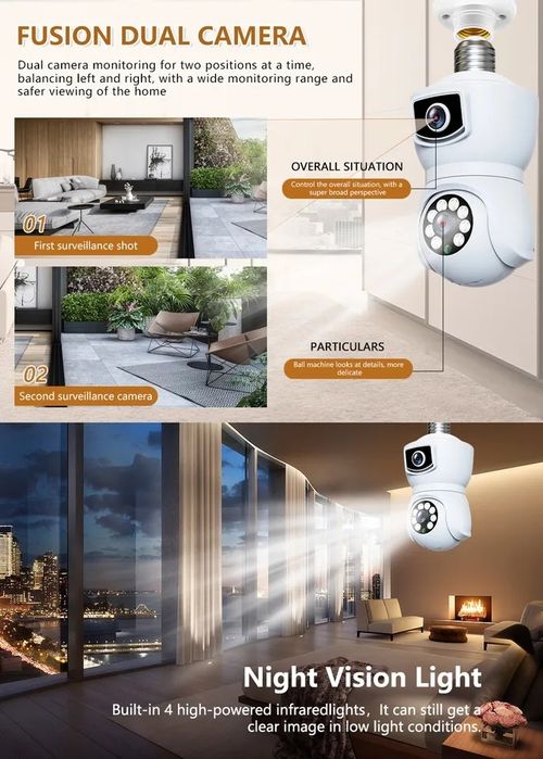 НОВО 8мп. двойна wifi камера