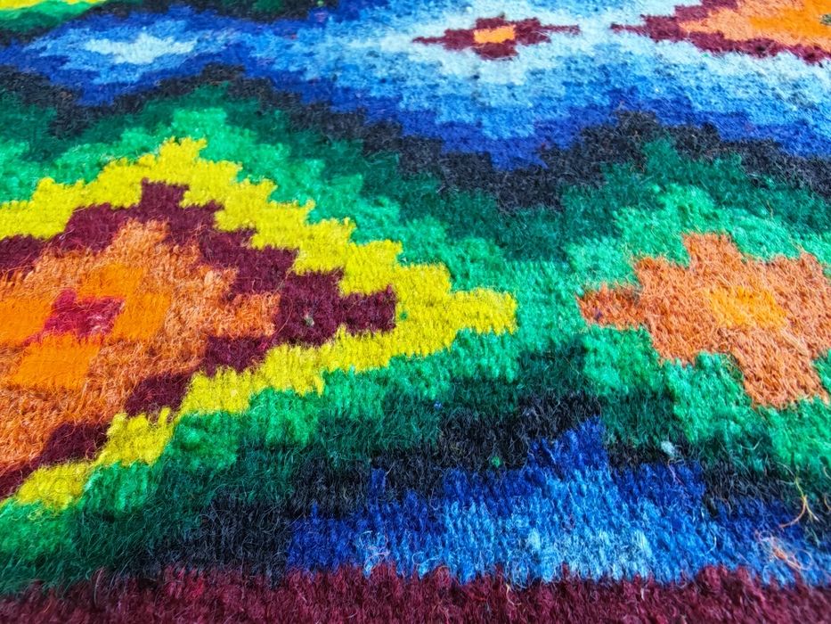 Covor de lana tesut manual 1.55 m x 3.20 m