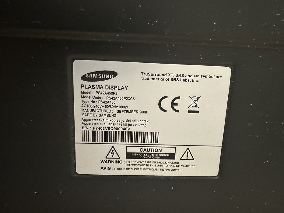 Телевизор плазма Samsung PS-42A450P2 2008 года