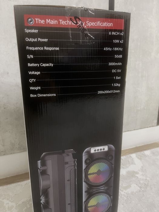 Портативная колонка с микрофоном SinG-e