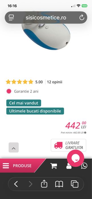 Aparat ultrasunete  portabil Sisi Cosmetice nou