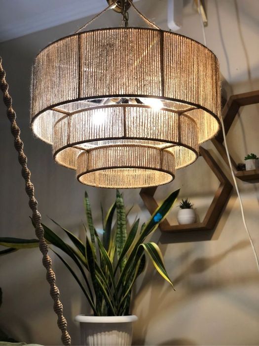 Абажур из ратанга плетенка абажур для ресторанов кафе