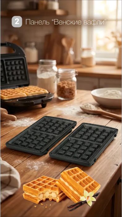 Мультипекарь 6в1 вафельница электрическая