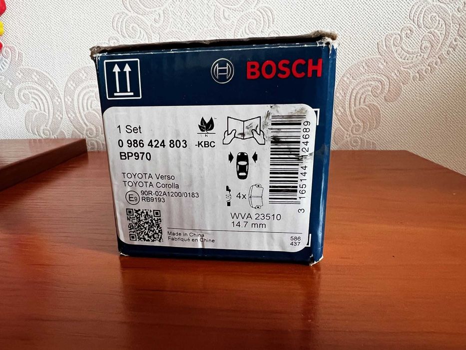 Спирачни накладки Bosch BP970 за Тойота