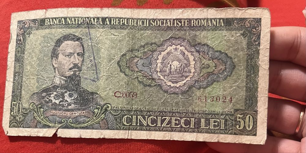 Bancnota 50 lei an 1966 Repubica Socialista Romana