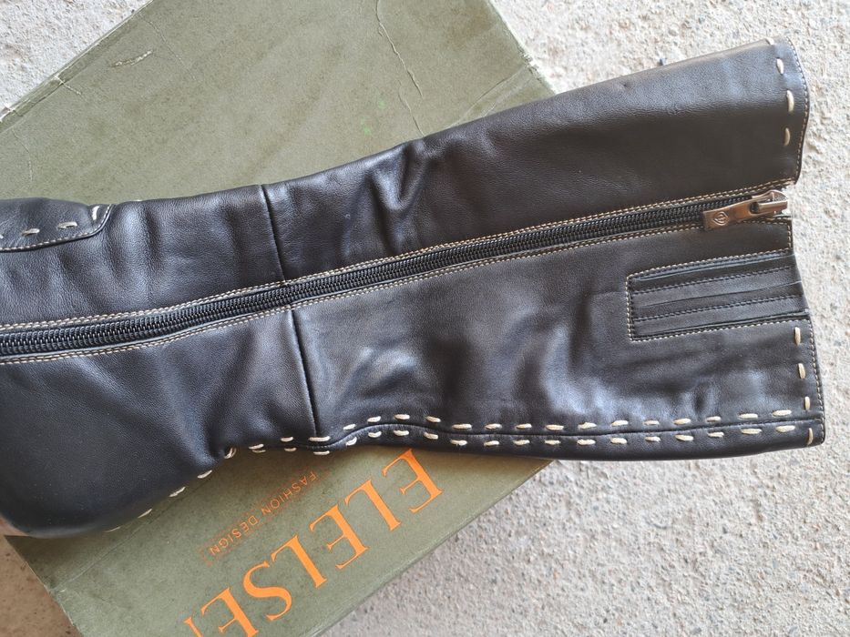 Женские кожаные сапоги