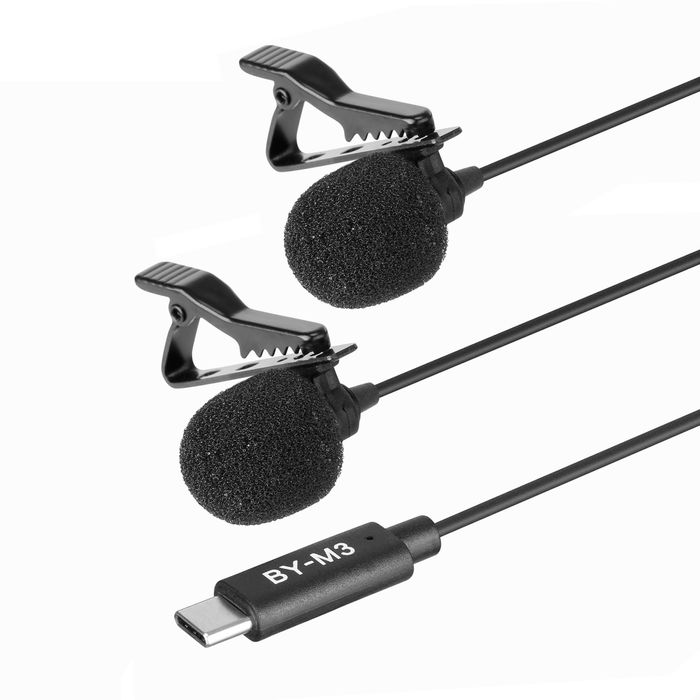 BOYA BY-M3D двойной петличный микрофон для устройств Type C