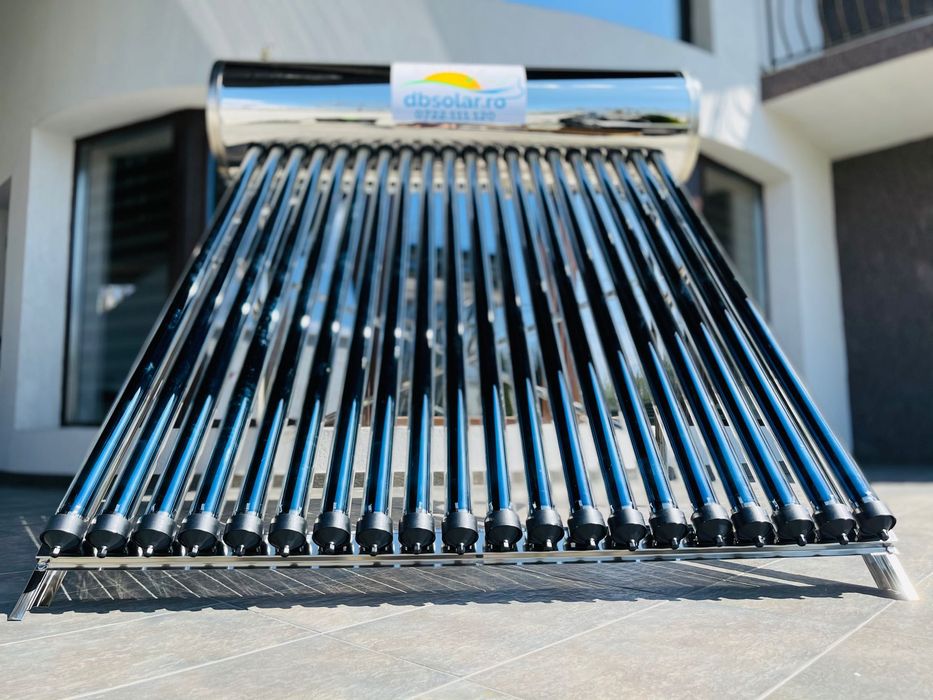 Panou Serpentina Solar apa calda Presurizat Cu 150L INOX 15 tuburi