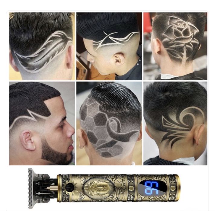 Aparat de tuns conturare Trimmer Hair Clippers incarcare USB afisaj
