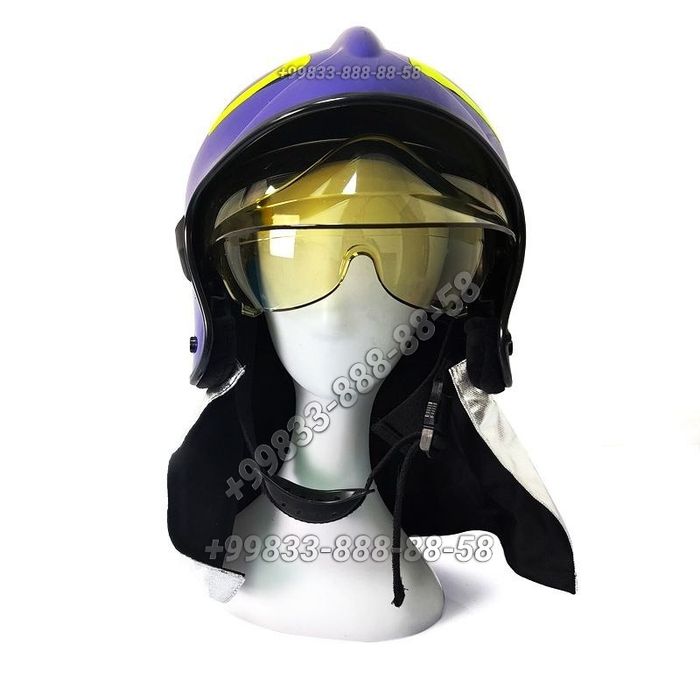 Каска-шлем пожарного с защитными очками