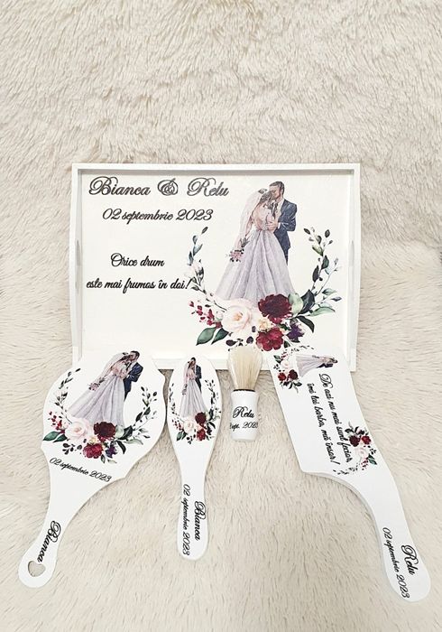 Pahare personalizate / tavita miri / umerase / tavita mot /nunta/botez