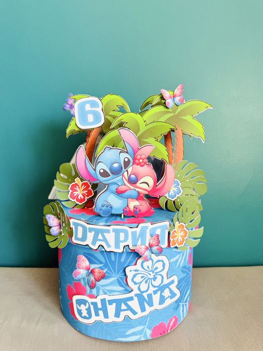 Картонена торта Стич и Анджела Stitch