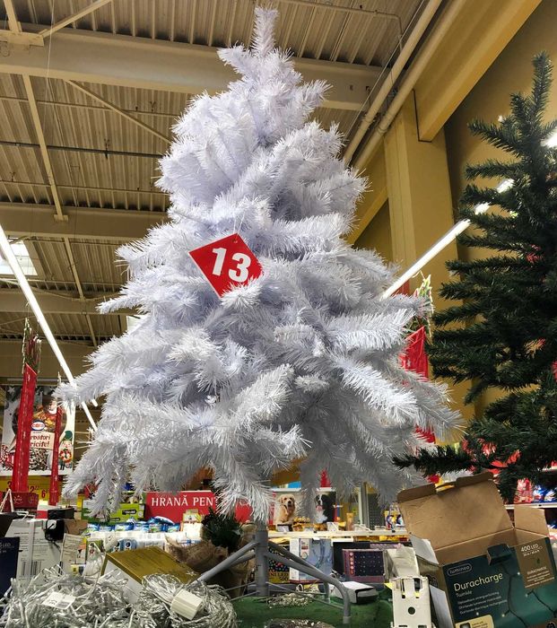 Brad artificial alb 150 cm