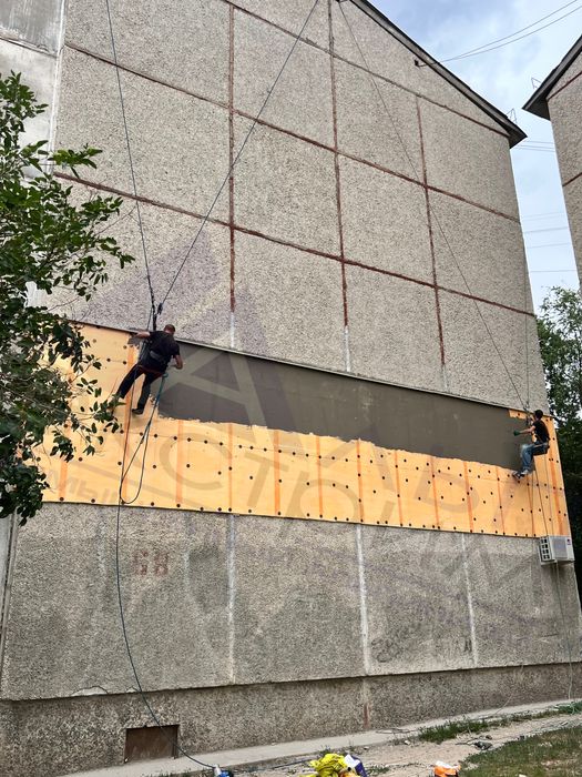 Утепление наружных стен в Алматы! Отливы в подарок!