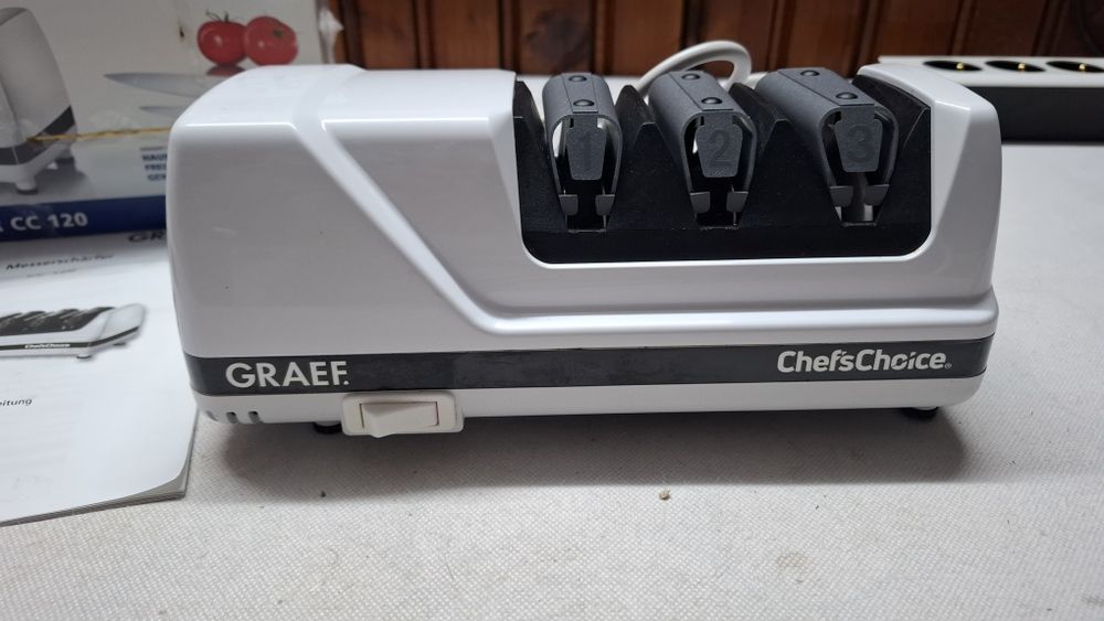 Диамантено електрическо точило за ножове, Graef CC120,75W,бяло