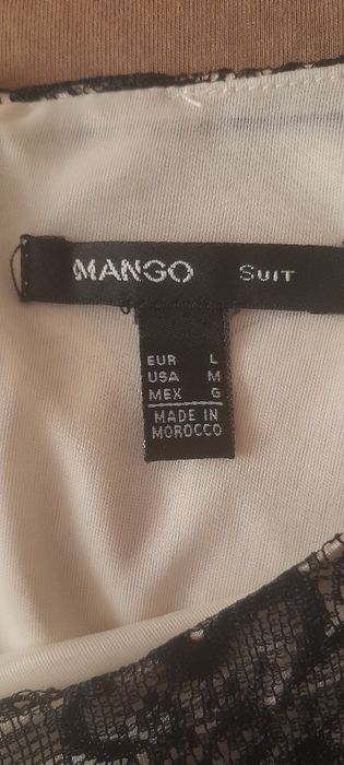 Рокля Mango, дантелена със сатенена подплата