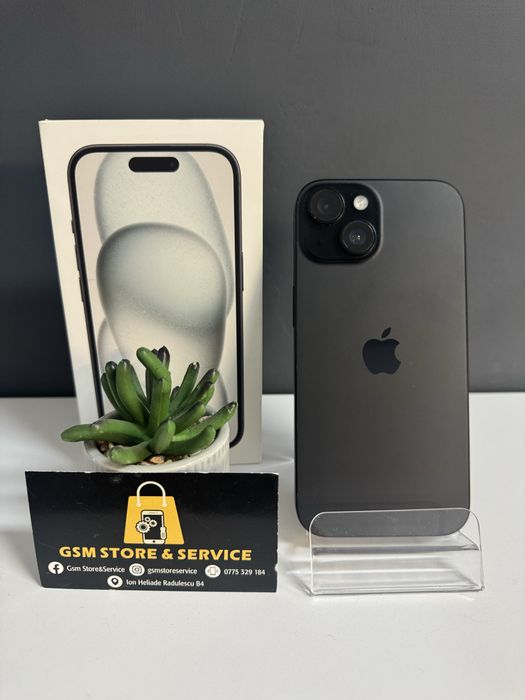 Iphone 15 128Gb Black 96% Baterie 2 Ani Garantie Gsm Store&Service