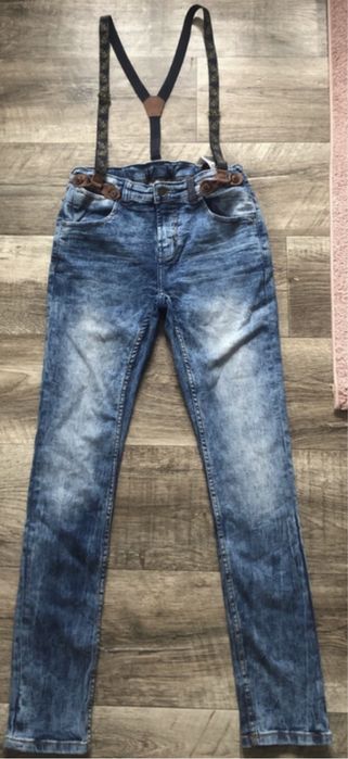 Pantaloni de baieti cu bretele Zara marimea 13 ani 164cm