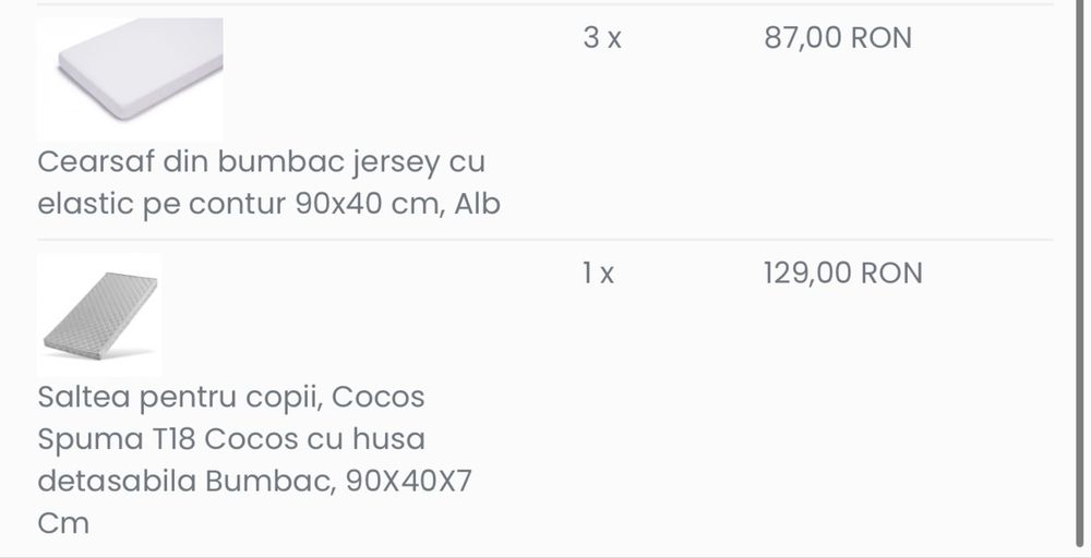 Patut Bebe din lemn masiv Woodies 90x40 , laterale reglabile, cu saltea cocos si cearsaf impermeabil