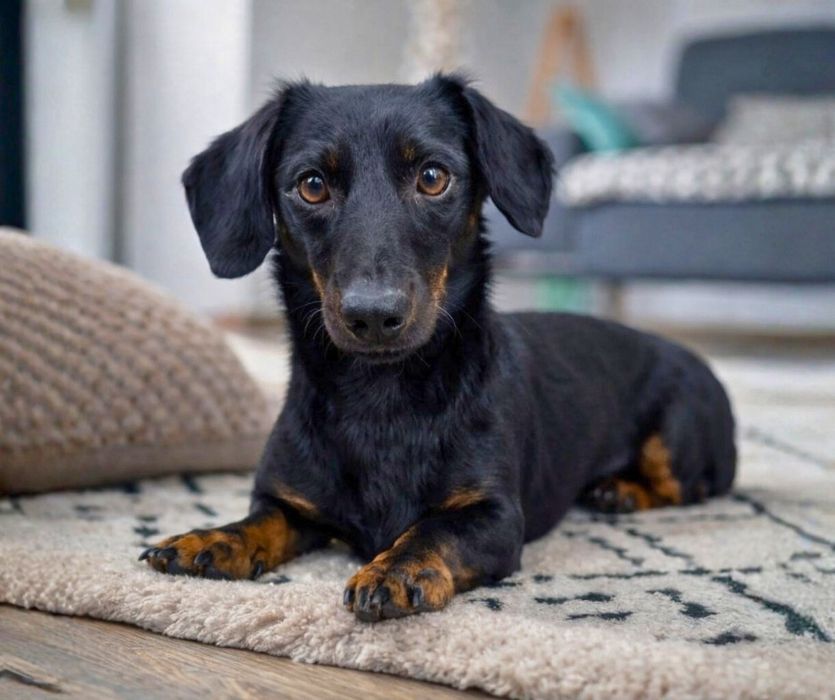 Спасённый такса ищет дом