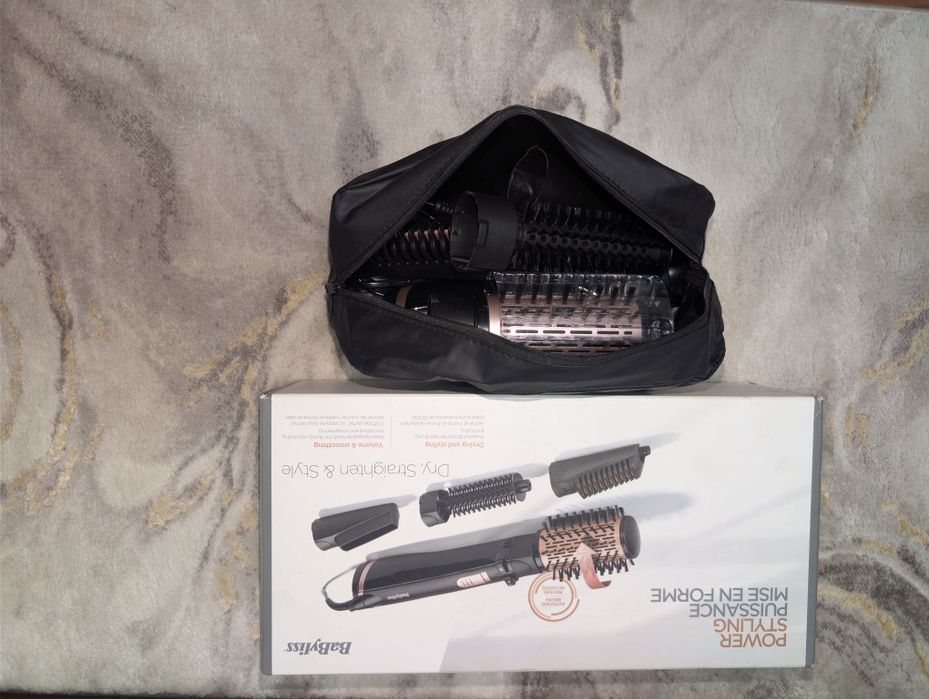 BaByliss perie rotativă 1000W, 4 accesorii, ionică