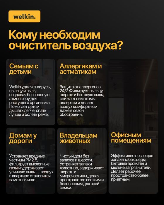 Очиститель и Увлажнитель воздуха Welkin 2в1 Цена СНИЖЕНА!