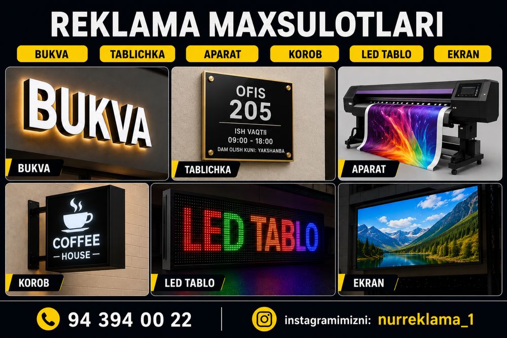 led ekran reklama bukva banner orakal