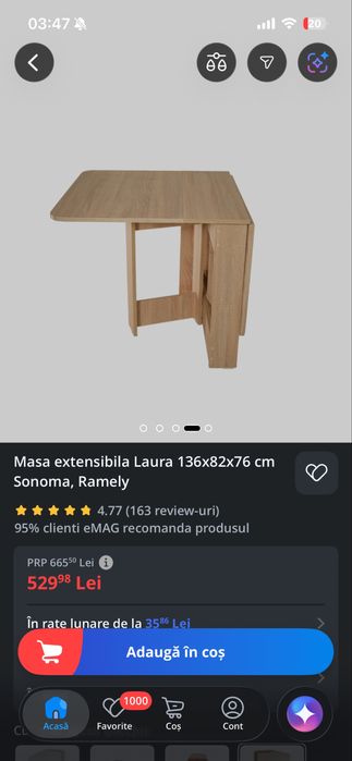 Masa extensibila