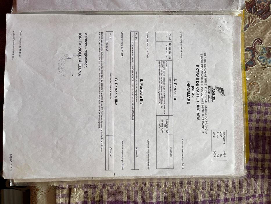 Teren intravilan,Baicoi/Țintă/landa biserica