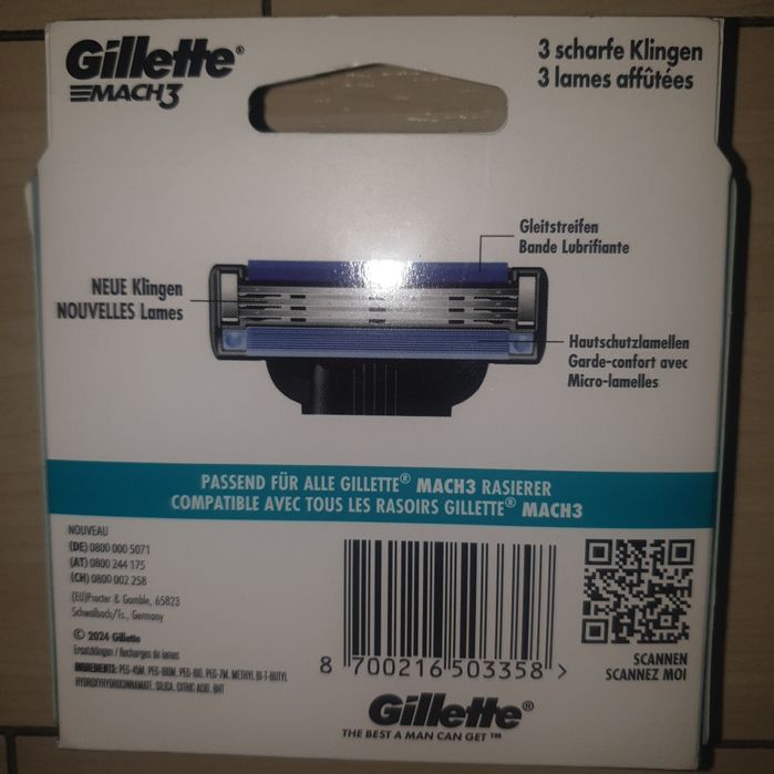 Set 6 rezerve Gillette Mach3  sigilat