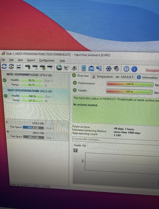 HHD Хард диск 500GB (нов на 48дни)