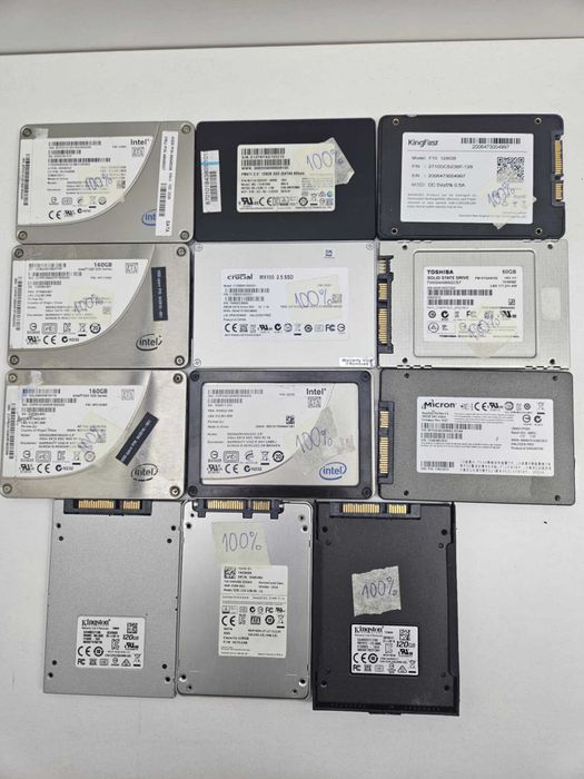 2.5" inch SSD SATA 128GB 256GB Intel Kingston Samsung Crucial Toshiba