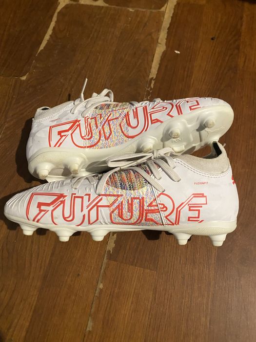 Ghete fotbal Puma Future Z 3.4 FG/AG – Alb/Roșu – Mărime 37