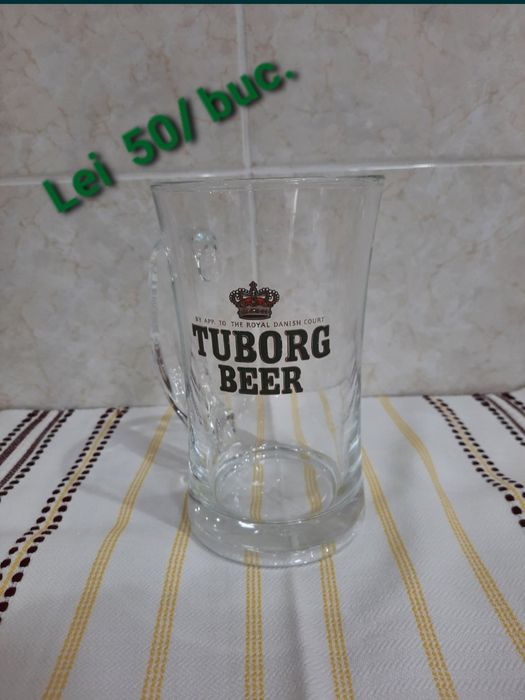 Halbă  bere, sticlă / porțelan,pret/ buc.