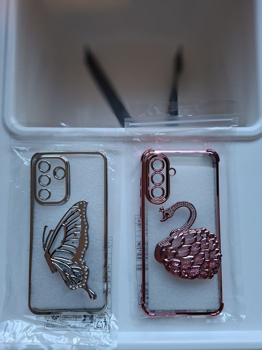 Луксозни прозрачни, сребристи калъфи за телефон за Samsung Galaxy A56.