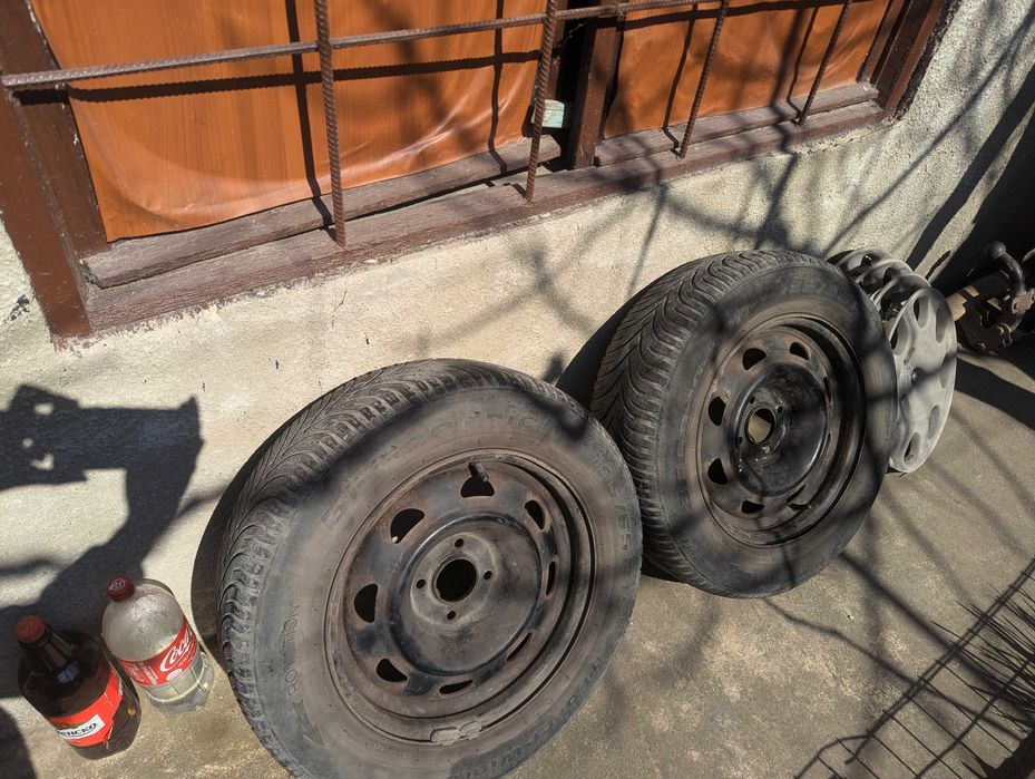 4 броя жележни джанти + гуми за Peugeot (Пежо) 406