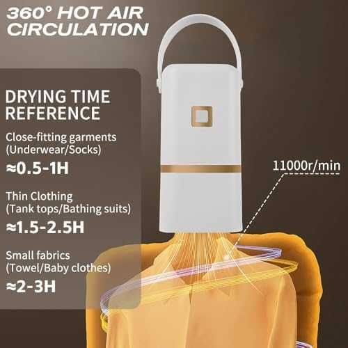 Нова Портативна сушилня дрехи с горещ въздух, 11 000 об/мин за дом път