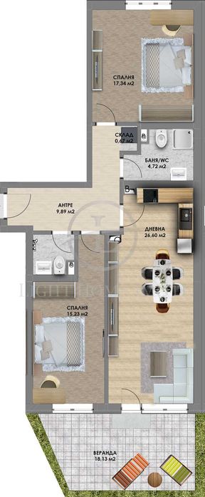 Продава се Тристаен апартамент в Пловдив, Център - 123 кв.м за 822 €/кв.м - Снимка #1