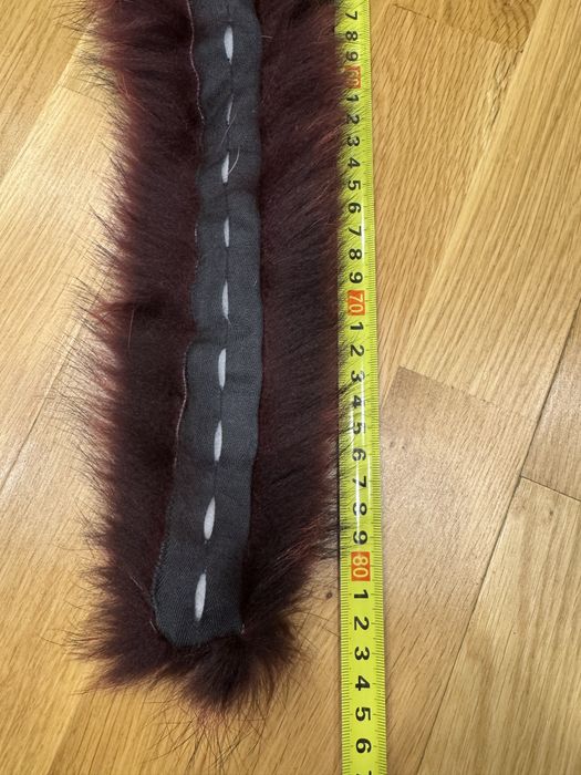 Guler blana naturala din   vulpe Polara bordo