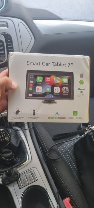 Tableta Auto Smart 7" – Apple CarPlay / Android Auto + Cameră Marșarier  Full Hd cu sistem de vedere pe timp de noapte